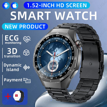 LIGE New ECG Men's Smart Watch HD Screen Heart Rate Health Smart Watches Bluetooth Call Smartwatch For Men Women Holiday Gifts