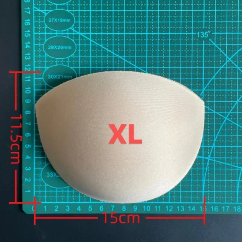 4Pair.Large Size Breathable Thin Sponge Chest Pad Soft Skin Friendly Sweat Absorbing Summer Dress Swimsuit Chest Cup