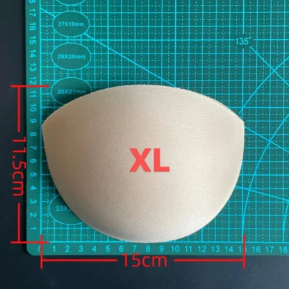 4Pair.Large Size Breathable Thin Sponge Chest Pad Soft Skin Friendly Sweat Absorbing Summer Dress Swimsuit Chest Cup