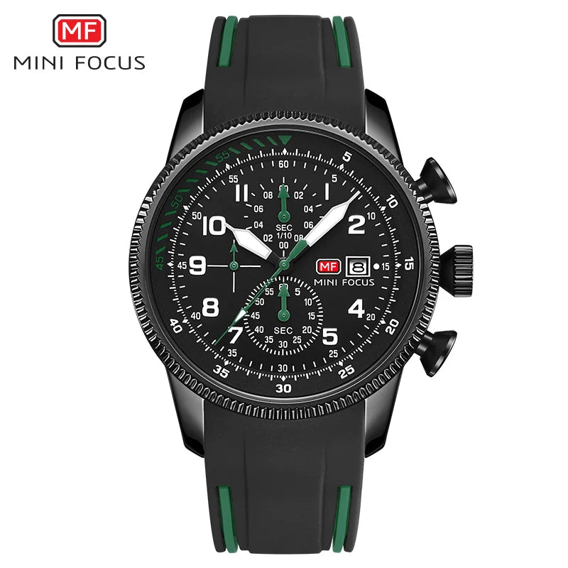 MINI FOCUS Electronic Quartz Mens Watches Auto Date Wristwatch Water Resistant Clock Gift for Men relogio masculino 0379G