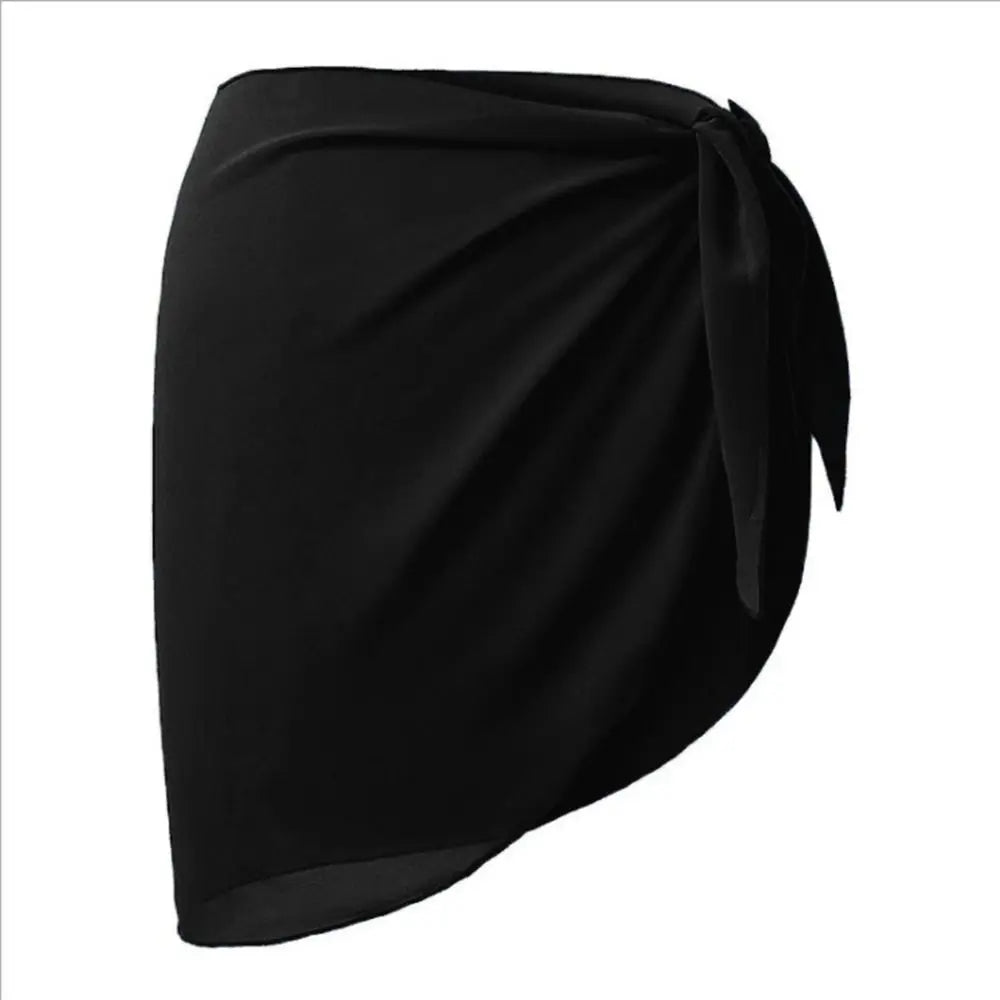 Women Short Sarongs Swimsuit Coverups Beach Bikini Wrap Sheer Short Skirt Chiffon Scarf Cover Ups for Swimwear