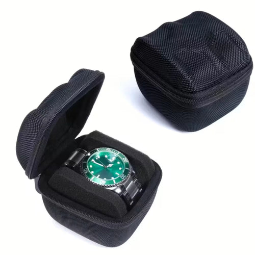Single Watch Travel Case Fit Large And Small Watches,With Soft Watch Pillow, Hardshell And Compact Watch Box,Safe watch Storage