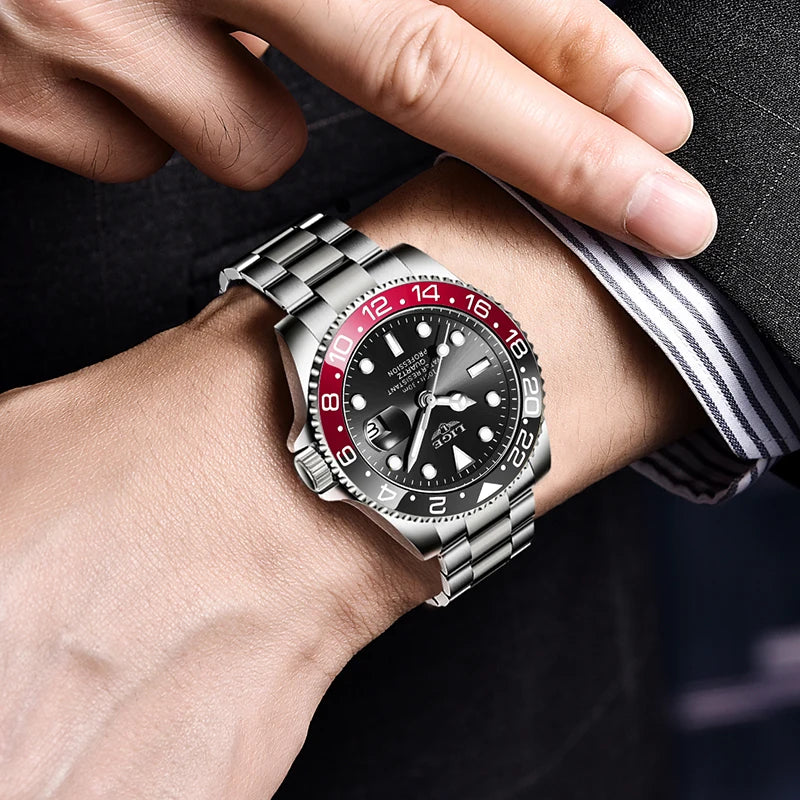 LIGE Top Brand Fashion Mens Watch Business Luxury Quartz Wristwatches Luminous Waterproof Sports Watches Mens Gifts Reloj Hombre