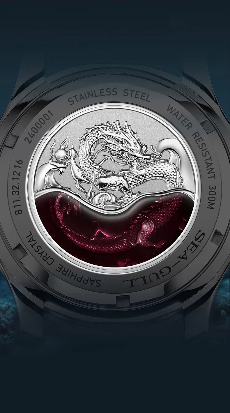 Seagull Ocean Series Man Watch King of the Dragon Automatic Mechanical Watch 300M Waterproof Watches for Man Diving Watch 1216