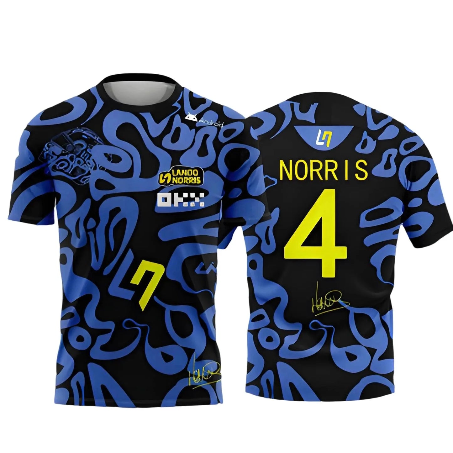 McLaren Racing Lando Norris Tee | 2025 NO.4 Edition Breathable Sportswear | Extreme Sports Inspired Short Sleeve Top