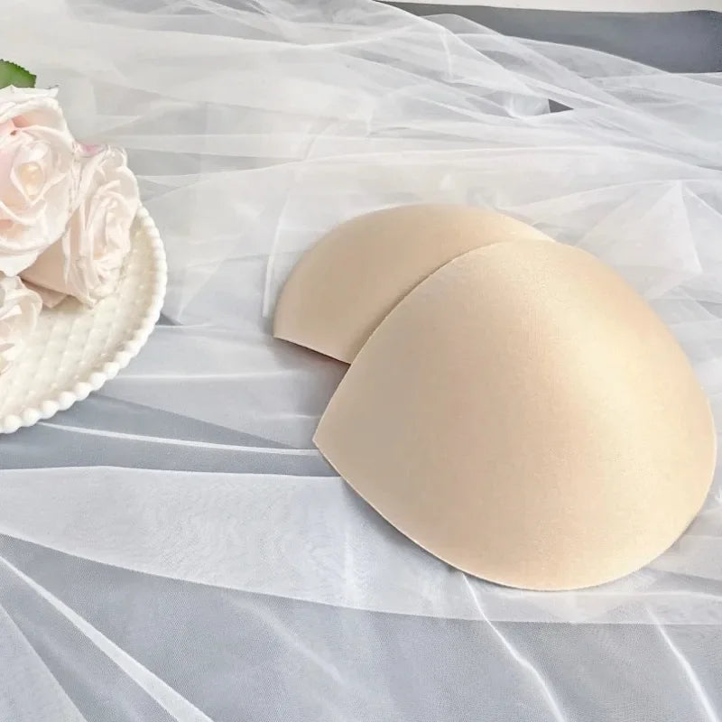 4Pair.Large Size Breathable Thin Sponge Chest Pad Soft Skin Friendly Sweat Absorbing Summer Dress Swimsuit Chest Cup