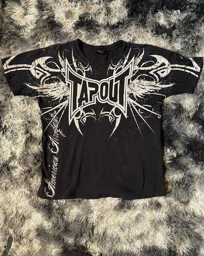 Street Style Women Tops Short Sleeve Summer Retro gothic style haute Highend design stamp duty y2k Punk Style  korean fashion