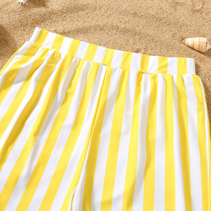 Mother and Daughter Matching Clothes Swimsuit 2026 New Family Swimwear Ruffles One-Piece Suit Swimming Shorts Vacation Beachwear