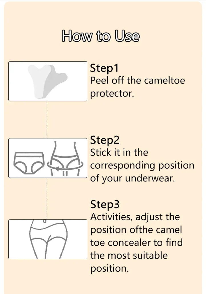 Women Invisible Concealer Panties Silicone Reusable for Swimsuit Underwear Camel Toe Leggings Privacy Stickiness Self-Adhesive