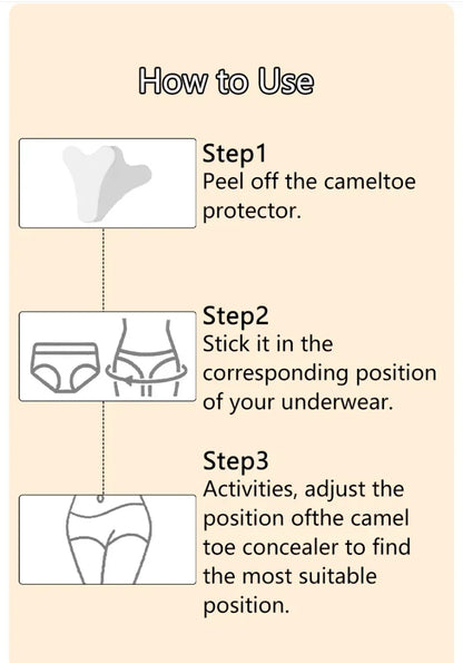 Women Invisible Concealer Panties Silicone Reusable for Swimsuit Underwear Camel Toe Leggings Privacy Stickiness Self-Adhesive