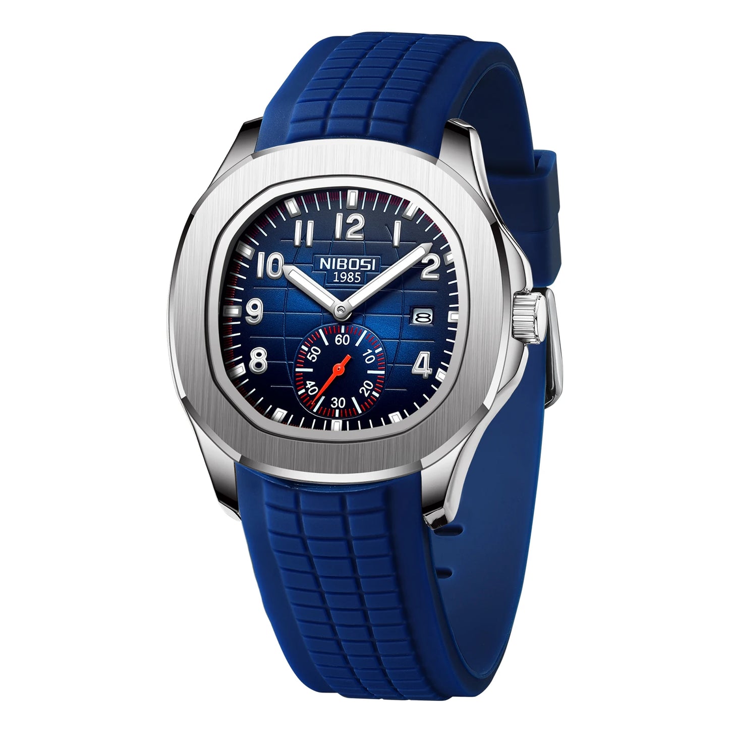 NIBOSI Mens Watches Analog Military Watch with Calendar Black Silicone Strap Waterproof Men’s Wrist Watches Minimalist Designer