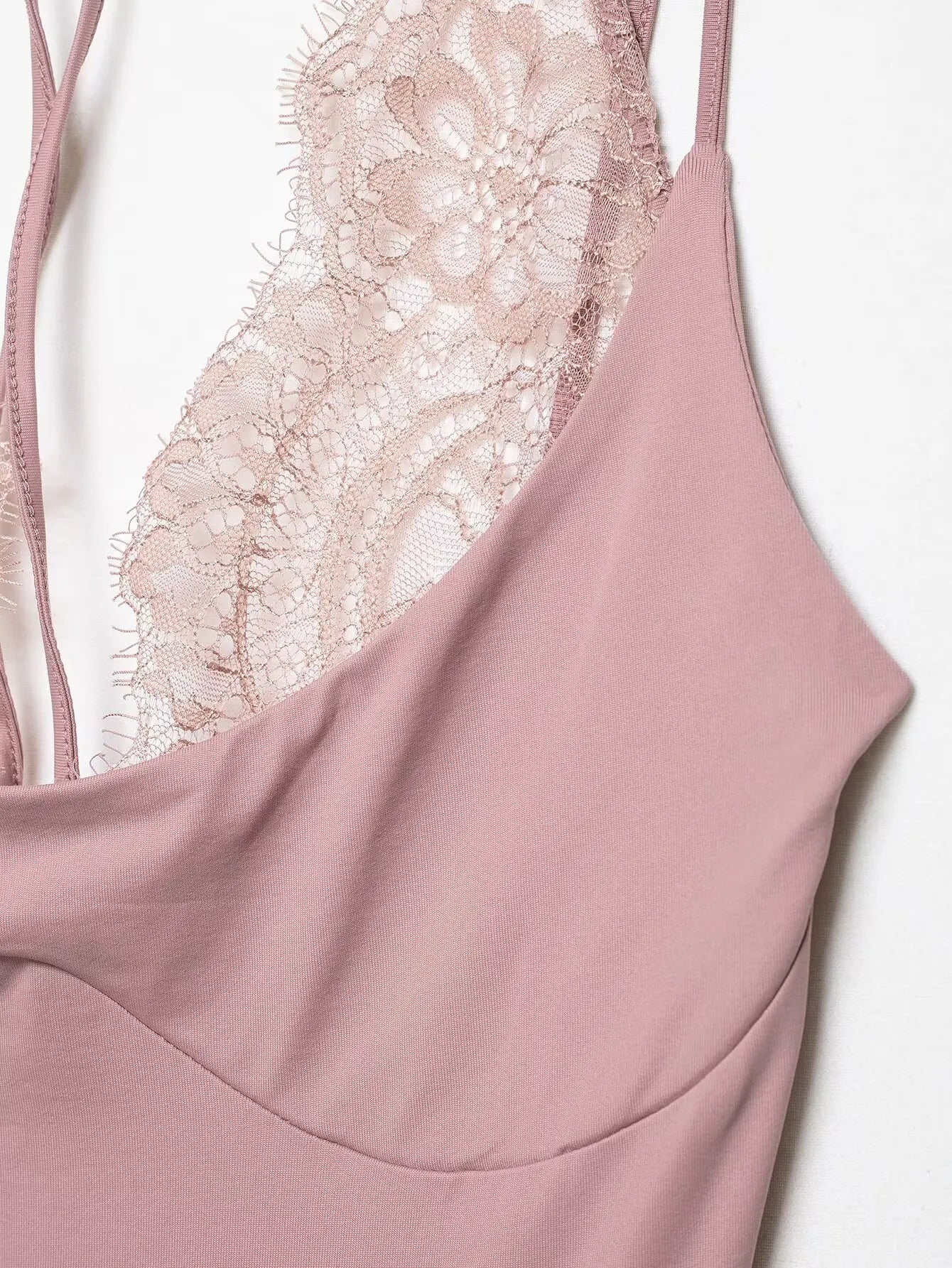 KONDALA 2026 Woman Sexy Night Party Pink Bodysuits Patchwork Lace Sleeveless Streetwear Slim Bodysuits Fashion Mujer Sheath Tops