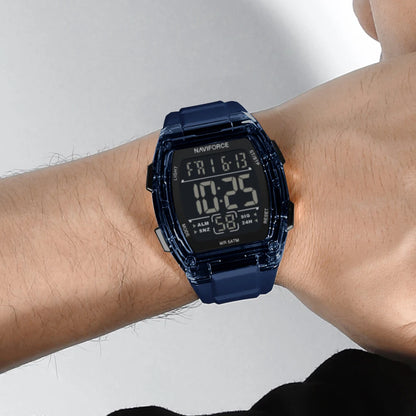 NAVIFORCE Top Brand Luxury Mens Watches Alarm Stopwatch LED Digital Backlight Display Waterproof Sport Watch Men Montre Homme