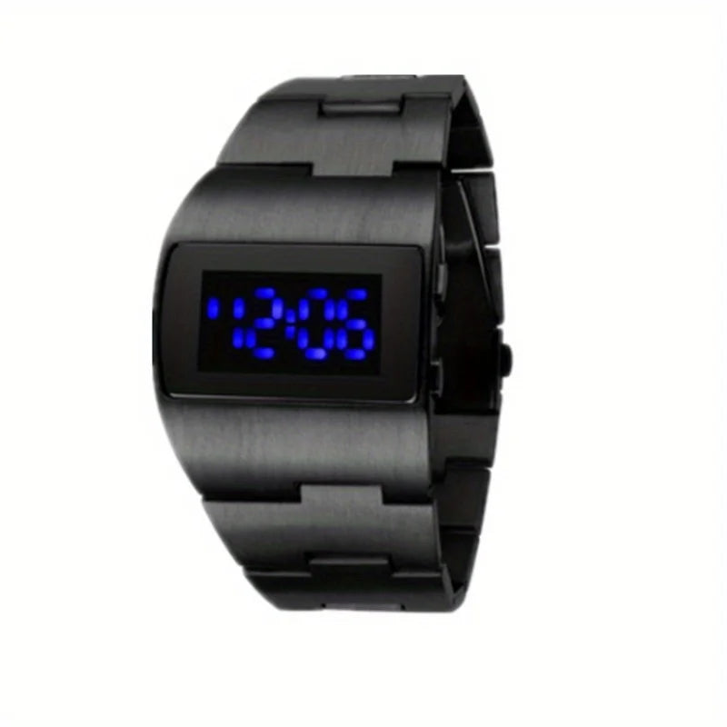 New Luxury Heavy Watch Men Led Digital Watches Full Black Electronic Wristwatches Men Sport Watches Reloj Hombre Montre Homme