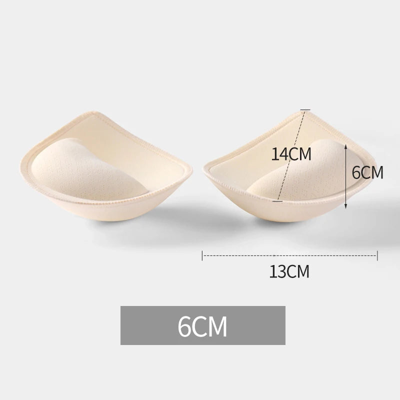 Thick Invisible Bra Pads Inserts Women Underwear Breast Lift Breathable Sponge Padded Pad Lining Swimsuit Insert  Triangle