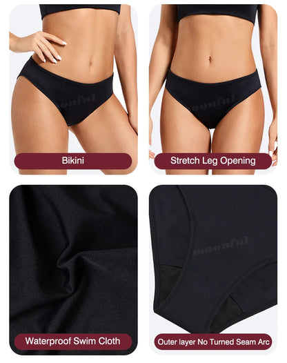 Menstrual Swimsuit Women Period Swimwear Leak Proof Beach Menstrual Bikini Woman Menstruation Panties Girl Absorbent Swim Bottom