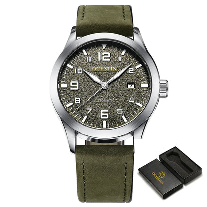 OCHSTIN New Top Brand Automatic Mechanical Watches for Men Military Nylon Strap Pilot Watch Male Auto Date Day Relogio Masculino