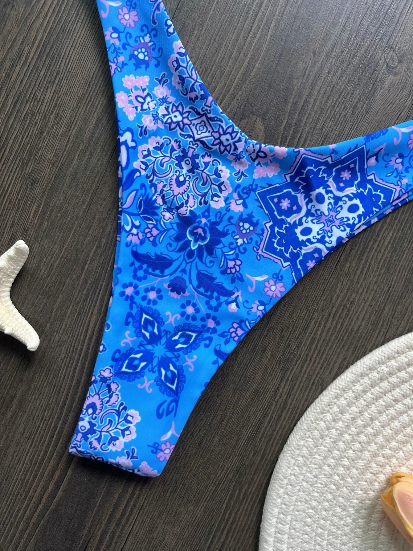 Sexy Colorful Floral Printed Bandeau Bikini Female Swimsuit Women Swimwear Two-pieces Bikini set Bather Bathing Suit Swim Lady