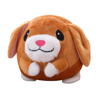 Electronic Pet Dog Toy USB Plush Automatic Bouncing Toy Vibration Ball Bite Puppy Ball Pet Plush Sing Chewing Squeaker Dog Toy