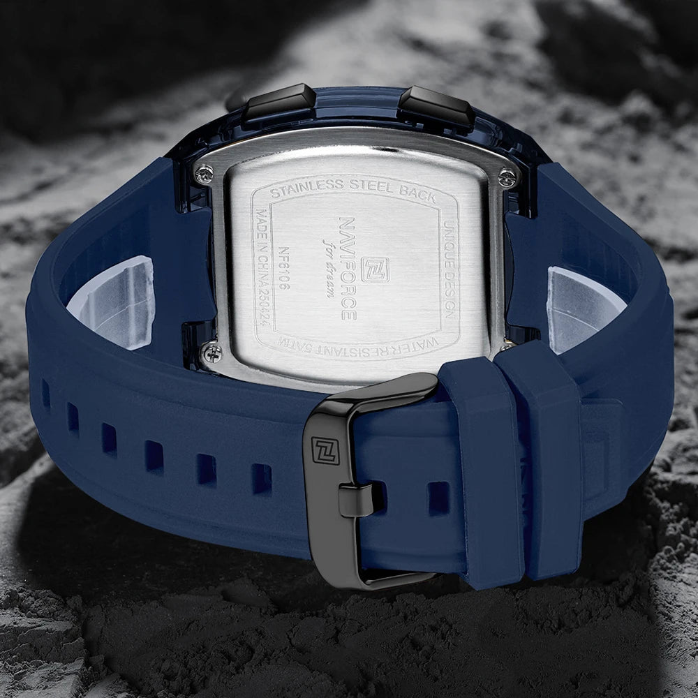 NAVIFORCE Top Brand Luxury Mens Watches Alarm Stopwatch LED Digital Backlight Display Waterproof Sport Watch Men Montre Homme
