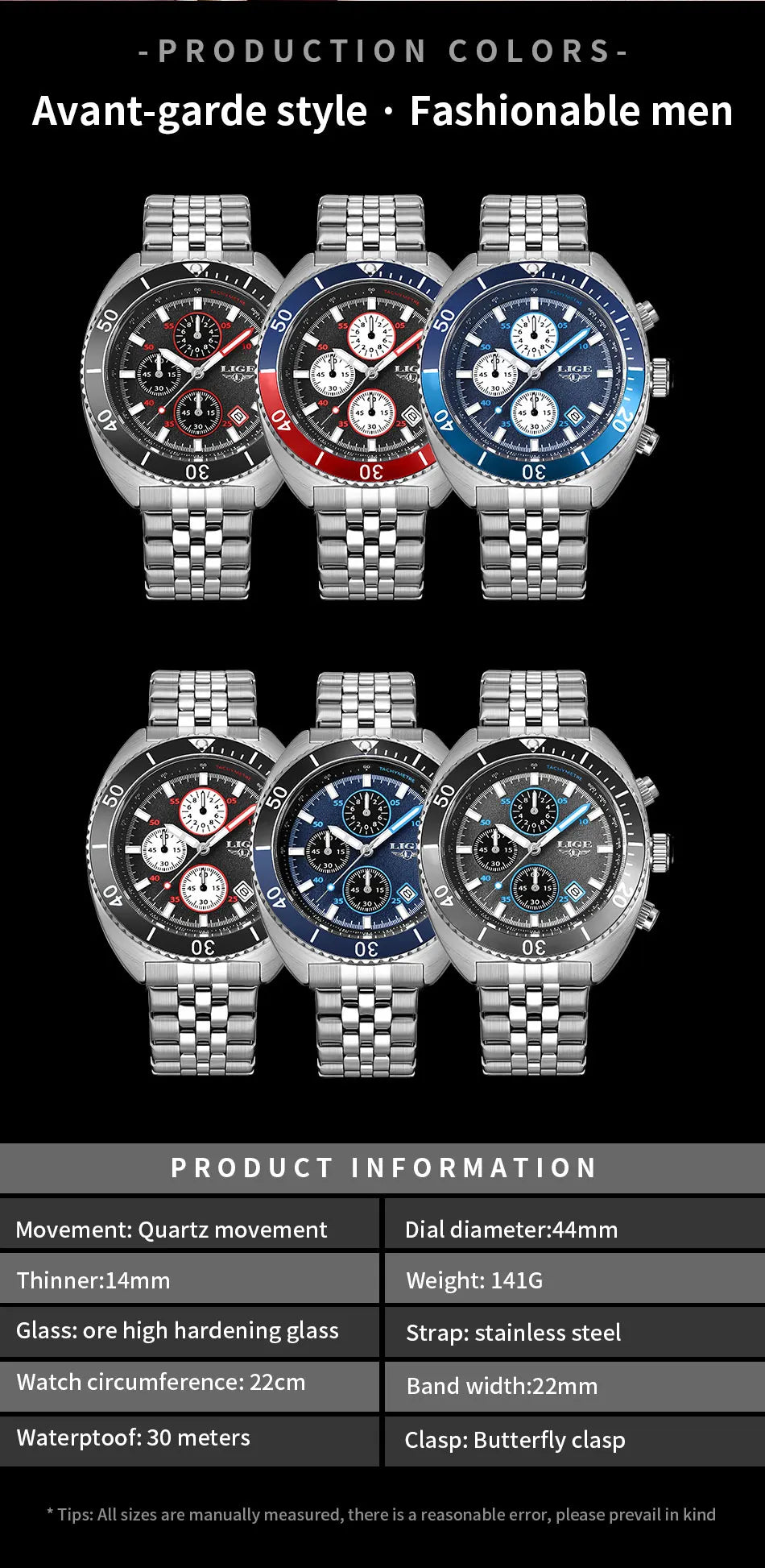 LIGE New Business Luxury Watches Men Top Quality Fashion Quartz Wristwatches Male 30M Waterproof Casual Mens Watch Gifts Reloj