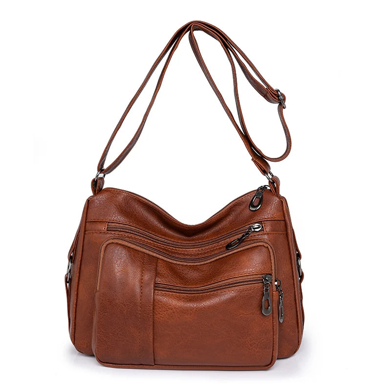 High Capacity Women Tote Bag High Quality Leather Ladies Handbags Leisure Shoulder Bag Small Crossbody Bags For Women 2024 New