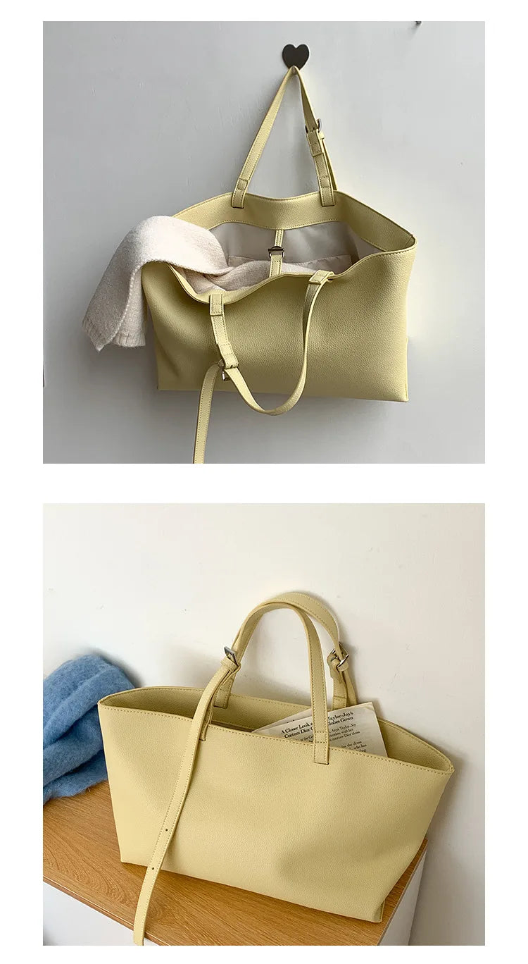 Casual Soft Tote Women Bag PU Leather Shoulder Bags for Women 2026 NEW High Quality Handbags and Purses Large Shopper Purses
