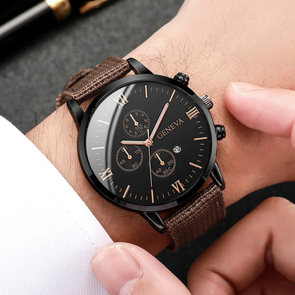 4/5PCS Fashion Men Watches Casual Male's Quartz Watch Bracelets Set Relogio Masculino Reloj Hombre（Without Box）