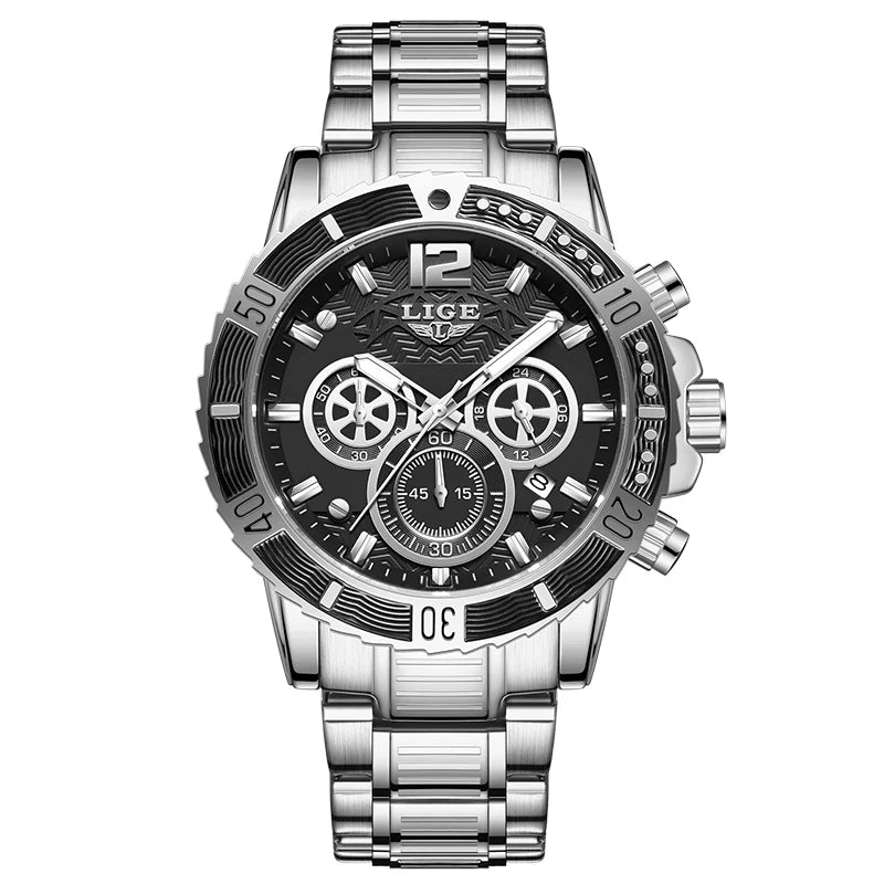 LIGE New Business Luxury Watches Men Top Quality Fashion Quartz Wristwatches Male 30M Waterproof Casual Mens Watch Gifts Reloj