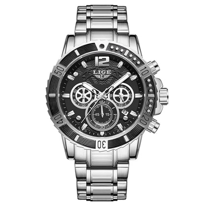 LIGE New Business Luxury Watches Men Top Quality Fashion Quartz Wristwatches Male 30M Waterproof Casual Mens Watch Gifts Reloj