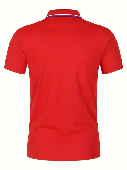 2025 Hot Sale Men's Summer Casual Breathable Comfortable Polo Shirt Men's Solid Color High Quality Short Sleeve T-Shirt