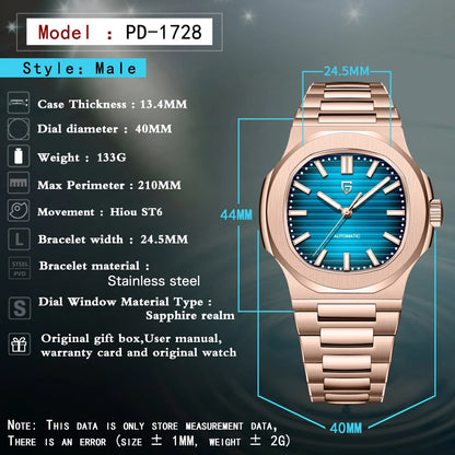 2026 New PAGANI DESIGN 40MM Men's Watches Luxury Automatic Watch For Men Mechanical Wristwatches Sapphire Mirror Men Gift Clock