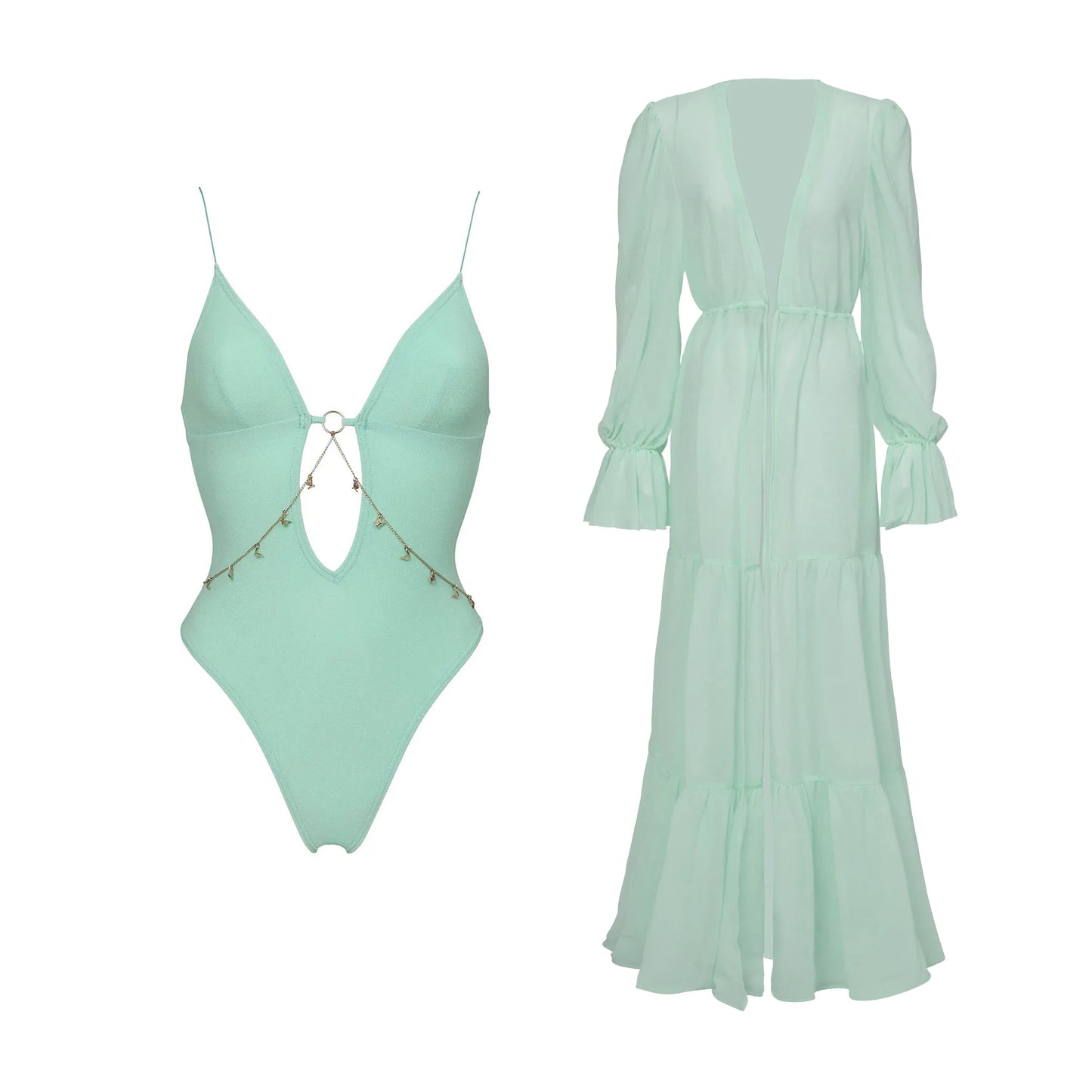 Bikini Swimsuit with Cover Up Brazilan Bikini Set Swimwear for Women Sexy Gradient Halter Bathing Suit Summer Female