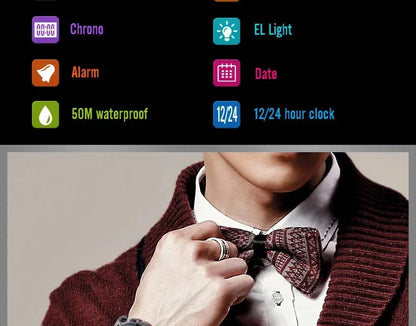 SKMEI 1243 Men Multifunction 5Bar Waterproof PU Strap LED Display Watches Chrono Digital Watch reloj hombre Outdoor Sport Watch