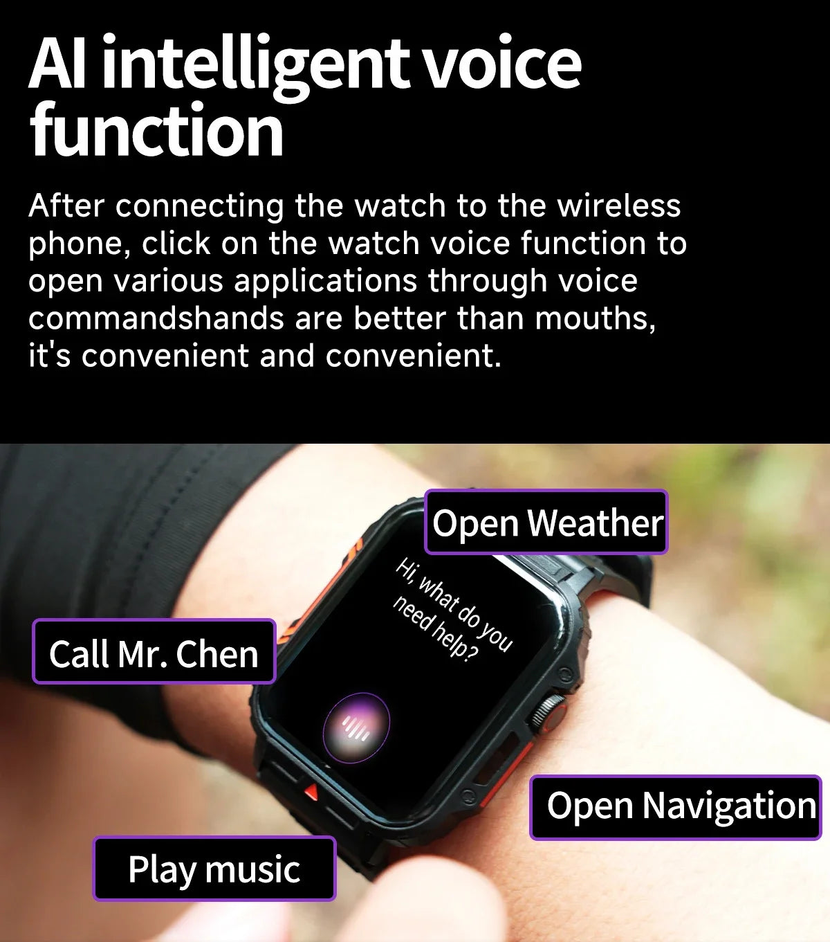 2026 Smartwatch 1.95" Inch Screen Health Monitoring Watches IP68 Waterproof  Sport Fitness Smart Watch Android IOS For Men Women