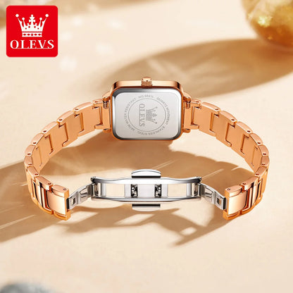 OLEVS 5641 Ladies Watch Fashion Luxury Original  Square Quartz Watch Waterproof Luminous Automatic Date Watches For Woman Gifts