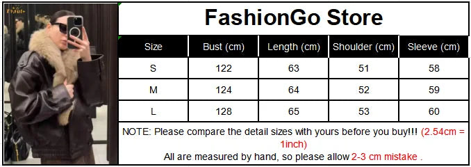 Brown Faux Fur Collar Leather Jacket Women Oversize Design Long Sleeve Coat 2025 Fashion Luxurious Versatile Bomber Outerwear