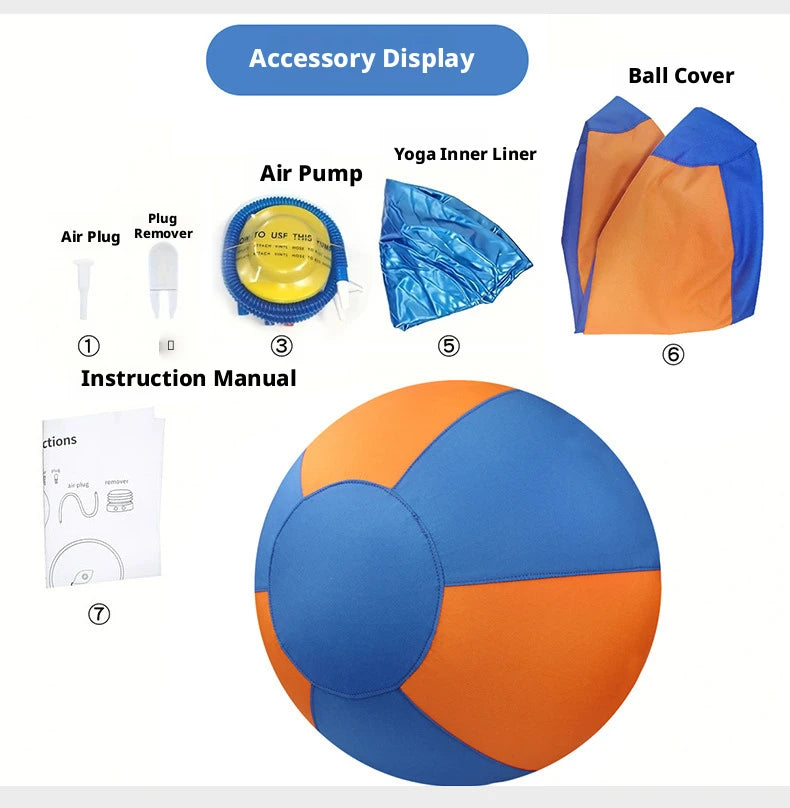 Pet outdoor dog toy, large fabric-covered interactive ball, self-entertainment boredom-relief ball, inflatable training ball