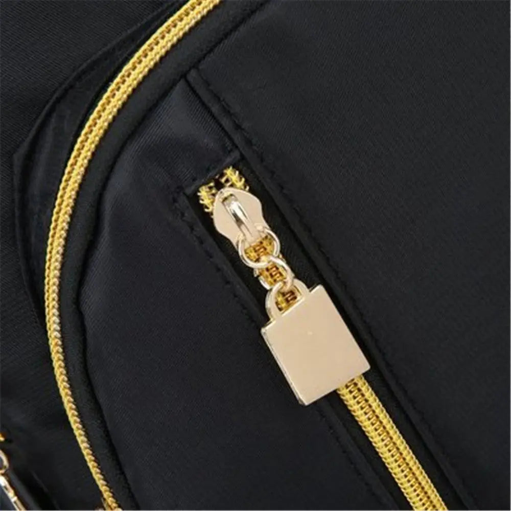 Women's Multi-Function Fashion Girl Oxford Daypack Travel Cute Mini Backpack Men Shoulder Bag Black Purse Hot