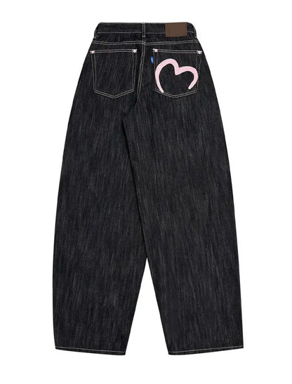 2025 Autumn Winter Women's Denim Jeans Y2K Wide Fit Baggy Jeans Grunge Harajuku Cowboy New In Pants Korean Mom Jeans Punk Retro