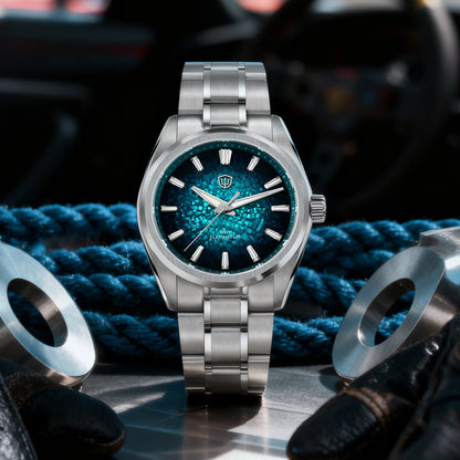 Watchdives 38mm Men Quartz Watch VH31 Sweep Seconds Movement ice Crystal Titanium Waterproof Watches WD0003B WD0003C WD0003D