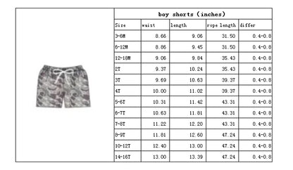 Wholesale Children Summer Grey Camo Print Swimsuit Kid Stretchy Swimwear Infant Matching Baby Boy Girl Swimming Trunks Shorts