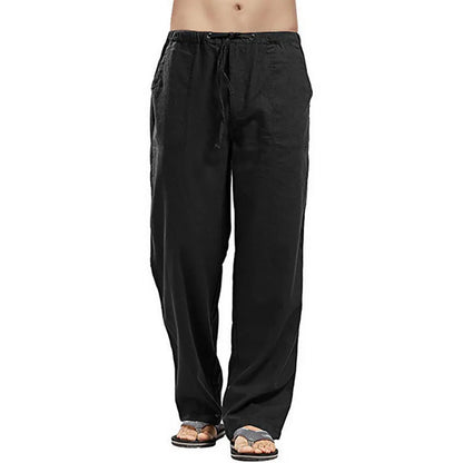 Fashion Mens Linen Wide Pants Korean Trousers Oversize Sports Streetwear Male Spring Yoga Pants Casual Men Clothing Sweatpants