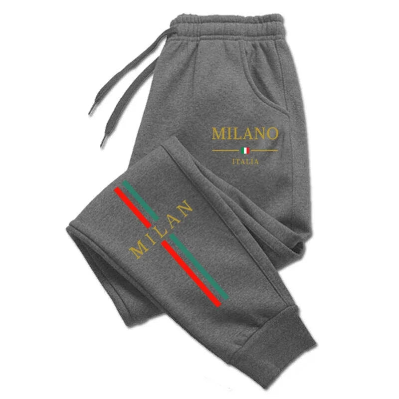 2025 Hot Sale Milan City Printed Jogger Pants Men Women Autumn Winter Casual High Quality Outdoor Running Sports Casual pants