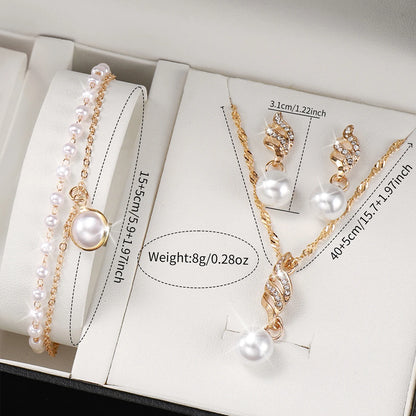5/6PCS Fashion Women's Quartz Watch Leather Band Analog Quartz Watches with Diamond Jewelry (Without Box)