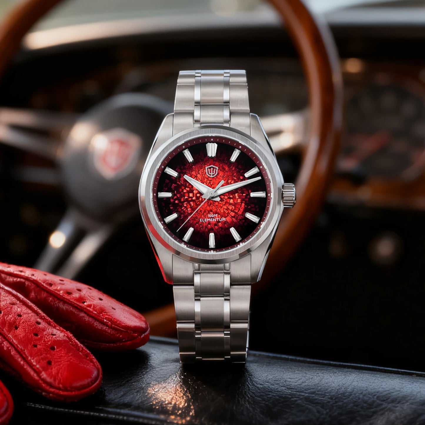 Watchdives 38mm Men Quartz Watch VH31 Sweep Seconds Movement ice Crystal Titanium Waterproof Watches WD0003B WD0003C WD0003D