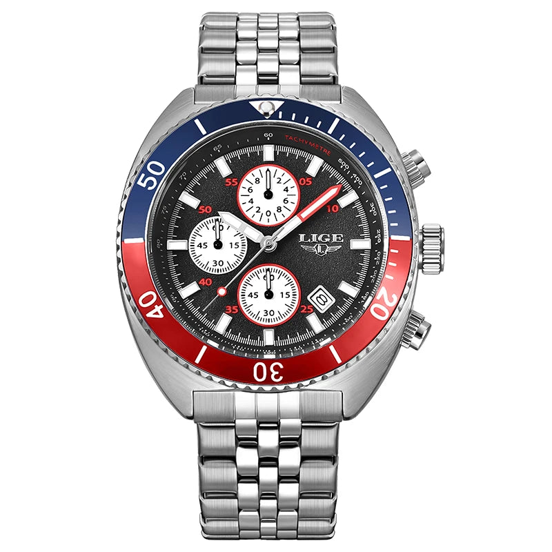 LIGE New Business Luxury Watches Men Top Quality Fashion Quartz Wristwatches Male 30M Waterproof Casual Mens Watch Gifts Reloj