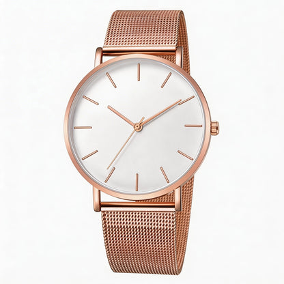 Top Brand Luxury Watches Women Fashion Stainless Steel Mesh Belt Quartz Wristwatch Simple Casual Ladies Clock Gift Montre Femme