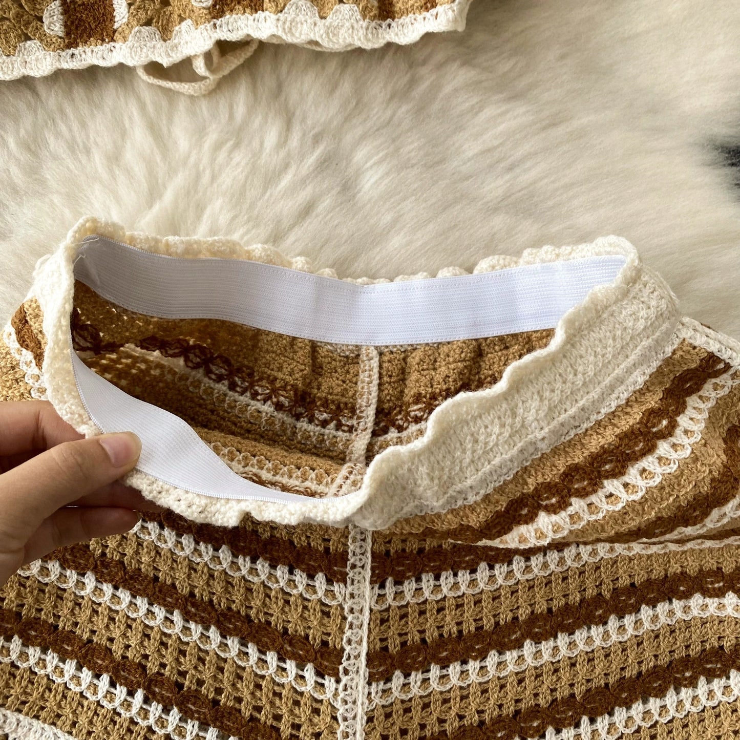 SINGREINY Summer Knit Beach Suit Women Short Camisole+ Hollow Out Wide Leg Shorts Fashion Vacation Stripe Casual Two Pieces Sets