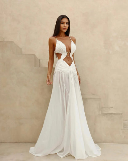 2025 New Elegant Chiffon 2 Piece Bikini Sexy Women Swimsuit Swimwear Female A-Line Skirt Bikini Set Thong Party Dress For Women